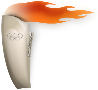 Olympic flame photo frame