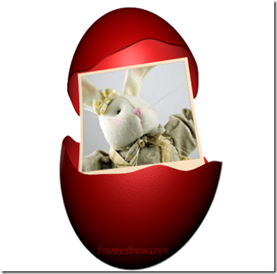 Easter red egg photo ecard