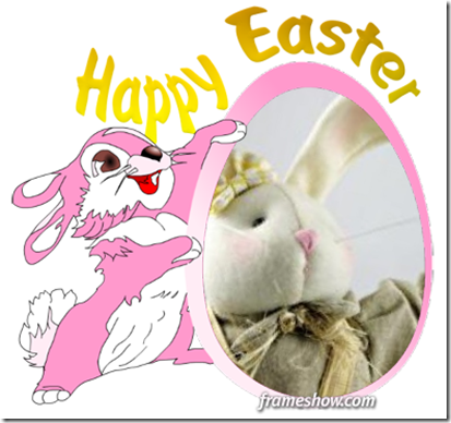 Happy Easter rabbit e-card
