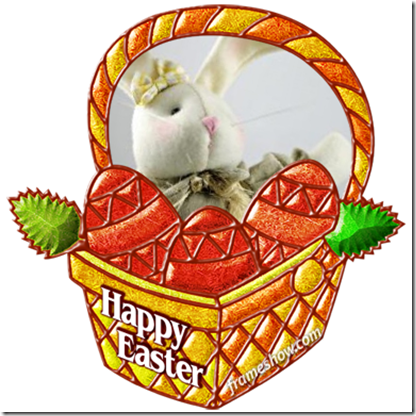 Happy Easter basket e-card